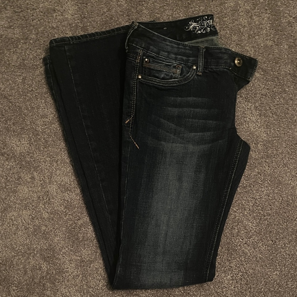 Express Dark Wash Boot Cut Jeans